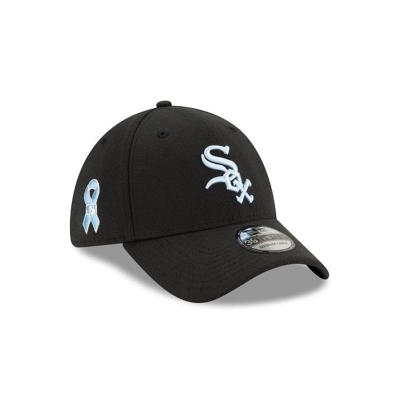 Black Chicago White Sox Hat - New Era MLB Father's Day 39THIRTY Stretch Fit Caps USA5706314